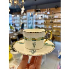 Mikasa Moor Lavander Koyu Yeşil Tek Kişilik Türk Kahvesi Fincanı