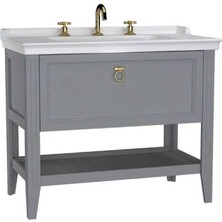 Vitra Valarte Tek Çekmeceli Tezgah Üstü Lavabo Dolabı 100 cm Mat Gri 62199