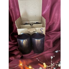 İzmir Candle 7*10 Silindir Siyah 4'lü Set(Kilise,ayin,tören,ritüel,yoga,home,ev Dekorasyon)
