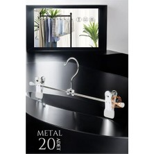 Zenvia Turk Etek Pantolon Metal Askı 20 Adet ZNV-HBY3245
