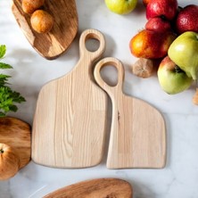 Zeynes Home Ahşap Analı-Kızlı 2’li Kesme Tahtası-Sunum Tahtası