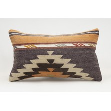 Kilim Wholesale El Yapımı Kilimden Yapılmış Vintage Kırlent Kılıfı, Yün, 30X50 cm