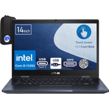Asus Expertbook B3 Flip B3402FVA-I58512S0DEP12 İ5-1335U 16GB 1tb SSD 14" Fullhd Dokunmatik 2'in1 WIN11 Pro + Elektropasaj Çanta
