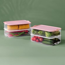 Feyza Design Pratik ve Şık 2'li Saklama Kabı Seti, Günlük Kullanım Için Ideal