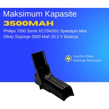 Ümit Maker Philips 7000 Serisi XC7042/01 Speedpro Max Dikey Süpürge 3500 Mah 25.2 V Batarya – Orjinal Uyumlu Uzun Ömürlü, Maksimum Performans Pil
