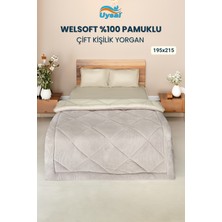 Uysal Yorgan Welsoft %100 Pamuklu Çift Kişilik Yorgan BEJ