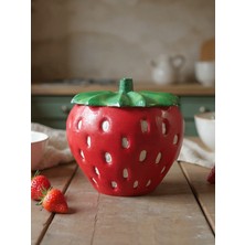 Feyza Design Renkli Çilekli Kavanoz Seti – 3 Adet, Şık ve Pratik Saklama Çözümleri