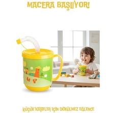 Aesco Premium Pipetli Çocuk Bardağı 350 ml -Alıştırma Bardağı ve Suluk