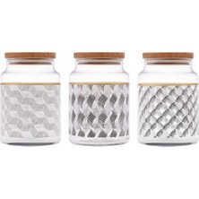 Feyza Design 3'lü Saklama Kabı Seti, 890 Ml, Şık ve Pratik Mutfak Gereçleri