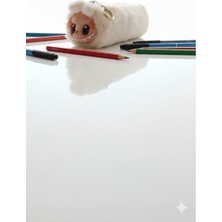 Özgürce Yumuşak Dokulu Bej Peluş Kalem Kutusu, Şık ve Kullanışlı Tasarım