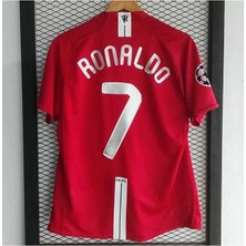 Portego Manchester/united 2008 Moskova Şampiyonlar Ligi Finali Cristiano Ronaldo Kısa Kol Forması