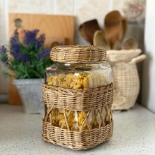 Feyza Design Doğal Hasır Kavanoz, Estetik ve Şık Saklama Çözümü