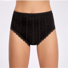 İlke Ilke KADIN,TRANSFERLI,JAKARLI%100 Pamuk,esnek,yumuşak,dantelli,yüksek Bel,büyük Beden 12'li Külot