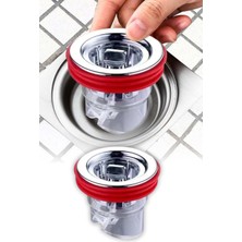 Omilife Çekvalfli Gider Adaptörü Koku Önleyici Conta Silikon Malzemeli Tıpa Aparatı Geri Akışı Engelleyen Pratik Banyo ve Lavabo Gideri Için Uyumlu Esnek Gider Contası ve Koku Kesici Çözüm