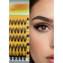 Özgürce Doğal ve Dolgun 20D Ipek Kirpikler, 8-12 mm Mix, C Kıvrım, Profesyonel Kullanım