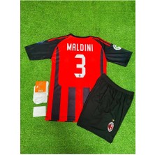 Portego A.c M.i.l.a.n 2007 Sezonu Paolo Maldini Nostalji Çocuk Forması 4'lü Set