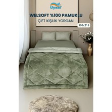 Uysal Yorgan Welsoft %100 Pamuklu Çift Kişilik Yorgan YEŞİL