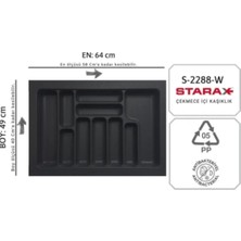 Feyza Design Çekmece Içi Antibakteriyel Kaşıklık, Gri, 64-40 Cm, 70'li Modül