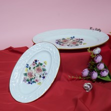 Miss Betty Rose Deluxe Porselen 2'li Kayık Tabak