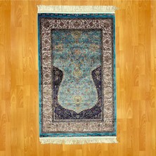 Mevlana Bazaar Klasik Osmanlı Desenli Mihraplı Ipek Seccade