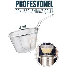 Store Mania Ieg™ Turk Kızartma Süzgeci Patates Kızartma Filtresi 304 Paslanmaz Çelik Mink Design