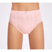 İlke Ilke KADIN,TRANSFERLI,JAKARLI%100 Pamuk,esnek,yumuşak,dantelli,yüksek Bel,büyük Beden 12'li Külot