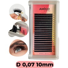 Özgürce Yumuşak Siyah Ipek Kirpik 18 Sıra D 007 10MM, Doğal ve Şık Görünüm