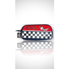 Özgürce Kırmızı Çift Bölmeli Şık Kalemlik - Düzenli ve Kullanışlı Tasarım