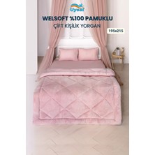 Uysal Yorgan Welsoft %100 Pamuklu Çift Kişilik Yorgan PUDRA