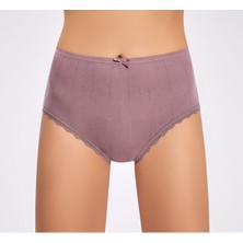 İlke Ilke KADIN,TRANSFERLI,JAKARLI%100 Pamuk,esnek,yumuşak,dantelli,yüksek Bel,büyük Beden 12'li Külot