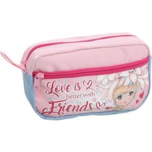 Özgürce Baskılı Desenli Geniş Okul Kalem Çantası, Pratik ve Şık Tasarım