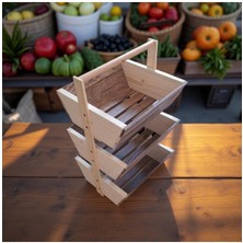 Feyza Design Pratik ve Şık Sebze Meyve Sepeti, Mutfağınıza Renk ve Düzen Katar