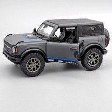 Kinsmart 2022 Ford Bronco W/ Printing (Hard Top) Gri 1/34 Model Araba