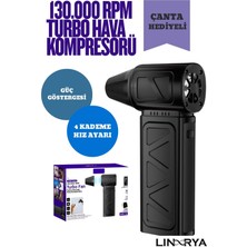 Linarya Ahv-12 Turbo Jet Fan 130.000RPM Fırçasız Motorlu Elektrikli Hava Kompresörü – 4 Vitesli, Taşınabilir
