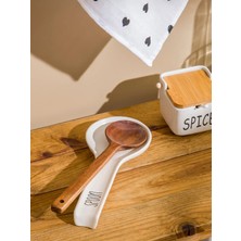 Feyza Design Şık Siyah Seramik Kaşıklık, 28 Cm, Mutfak Düzeni ve Dekorasyon Için