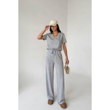 Aksesuarista.co Gri V Yaka Eşofman Takımı