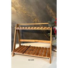 Feyza Design Ahşap Iki Katlı Masaüstü Baharatlık Standı, Düzenleyici, Şık ve Kullanışlı