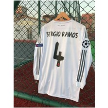 Portego Real-Madrid 2014 Lizbon Şampiyonlar Ligi Finali Sergio Ramos Nostalji Forması (Uzunkol)