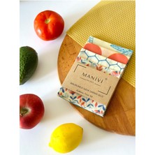 Feyza Design Balmumlu Kumaş Gıda Saklama Bezi 4'lü Set, Çeşitli Boyutlar