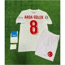 Portego Türkiye Euro 2024 A.r.d.a-G.ü.l.e.r 8 Numara Çocuk Forması 4'lü Set (Beyaz)