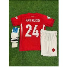 Portego Türkiye Milli Takım Euro 2024 Semîh Kılıçsoy Çocuk Forması 4'lü Set (Kırmızı)