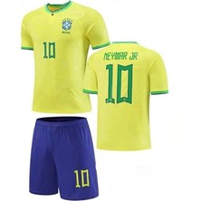 Portego Brezilya 2023/24 Yeni Sezon Neymar Jr Çocuk Forması Şort Çorap 3'lü Set