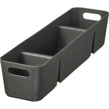 Feyza Design Çekmece Içi Bölmeli Düzenleyici 50X10X12,4 cm Siyah Plastik Kaşıklık