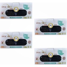 İpekyolu Tek Kullanımlık Maske 3 Katlı Telli Meltblownlu 50'li Kutu Siyah - 4 Kutu