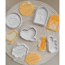 Maku Home Ramazana Özel  Kurabiye Kalıbı Seti - 5 Li / Ramazan Hoşgeldin/ Dua Eden / Tespih / Cami Kalıbı