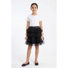 Kinderos Beli Lastikli Katlı Kız Çocuk Tütü Etek - 26Y 1620