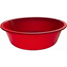 Feyza Design Kırmızı Plastik Leğen, Çok Amaçlı Kullanım, Dayanıklı ve Hafif Tasarım