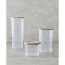 Feyza Design 3'lü Bej Erzak Kabı Seti - Güvenli ve Şık Saklama Çözümleri