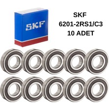 Skf 6201-2RS1/C3 Rulman (12X32X10) Sabit Bilyalı-10 Adet