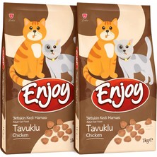 Enjoytavuklu Yetişkin Kedi Maması 1kg *2 Paket